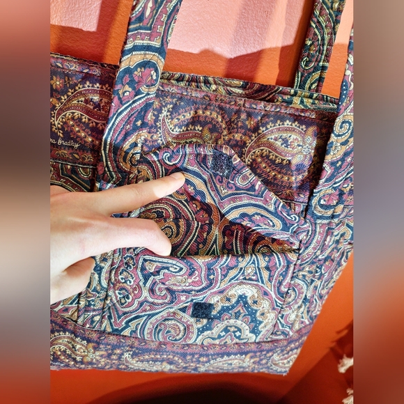 Vera Bradley Tote Medium Mocha Fall Print 1996 - Picture 4 of 11